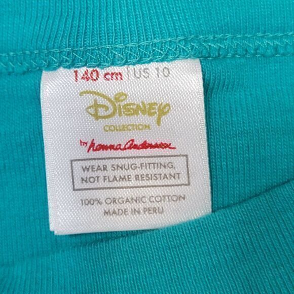 3 / $30 Hanna Andersson Disney Princess 140 Ariel Mermaid Top Gold‎ Foil Graphic - Picture 5 of 5